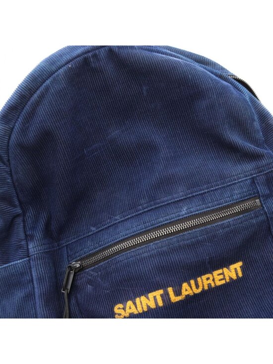Saint Laurent Paris Backpack Logo Embroidery Navy main image 11